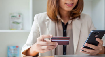 entering credit card information on phone
