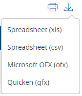 Quicken download menu