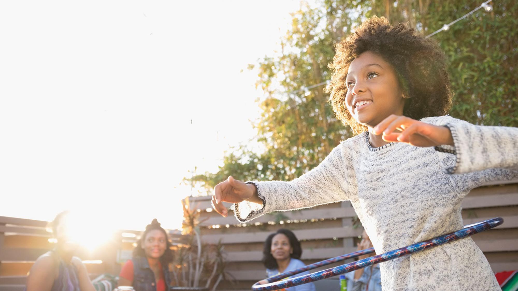 Young girl playing