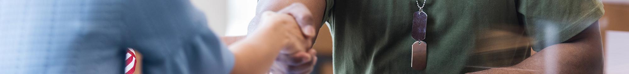 Two people shaking hands